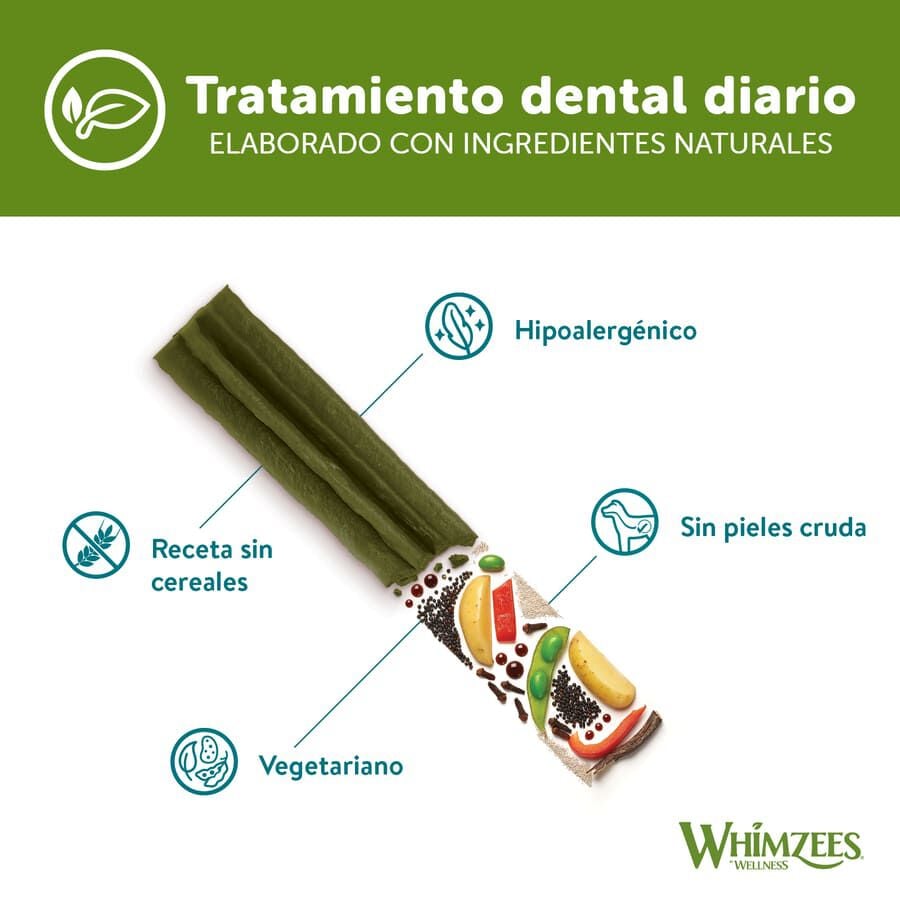 14 barritas Whimzees Snacks Dentales Stix para perros de razas medianas, , large indicador imagen numero 4